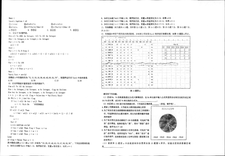 浙江省杭州市第二 2022届高三上学期模拟考技术试题.pdf_第2页