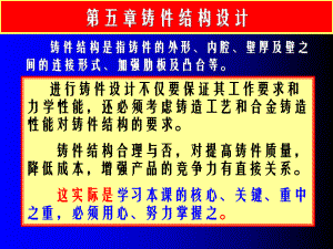 铸件结构设计-铸件结构与铸造工艺的关系(精)课件.ppt