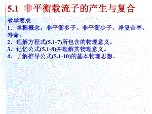 非平衡载流子的产生与复合课件.pptx