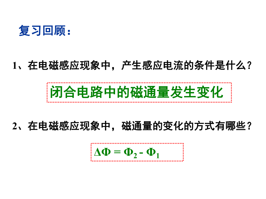 Φ1=BΔS由于闭合回路中的磁感应强度变化引起磁课件.ppt_第1页