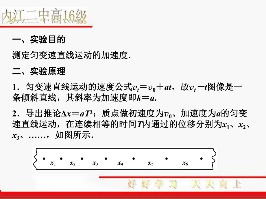 测定匀变速直线运动的加速度课件.ppt_第3页