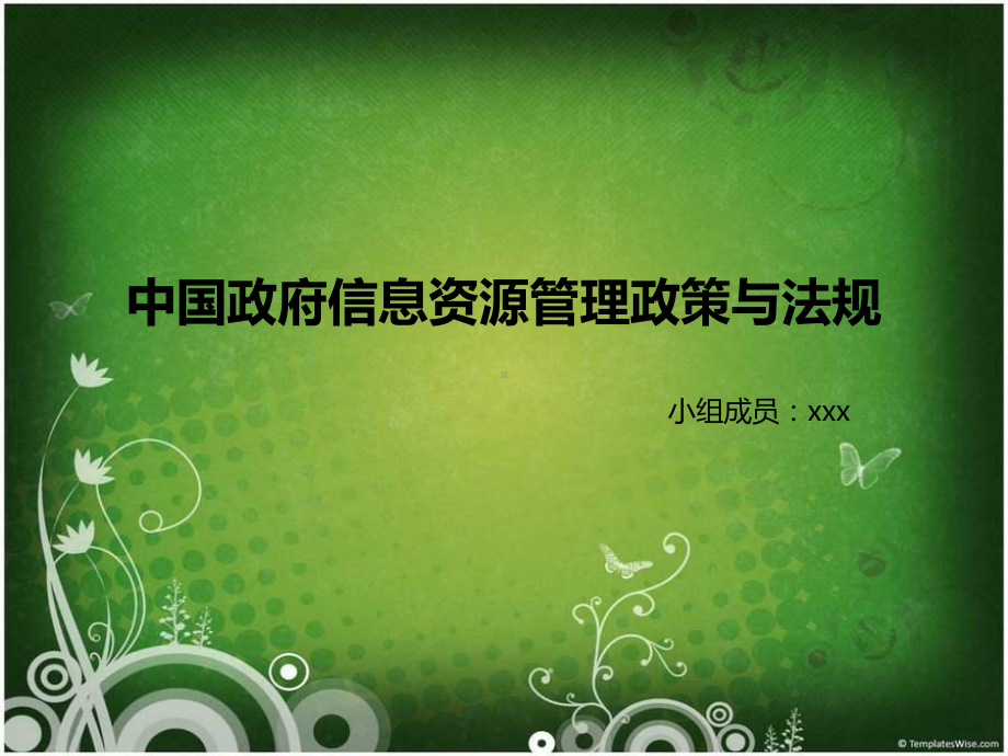 2020年政府信息资源管理政策与法规参照模板课件.pptx_第1页