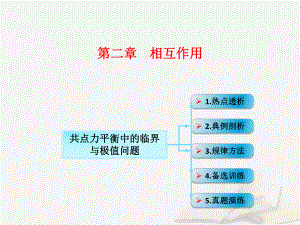 共点力平衡中的临界与极值问题课件.ppt