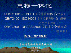 01-质量、环境、职业安全健康标准三标一体化纲要课件.ppt