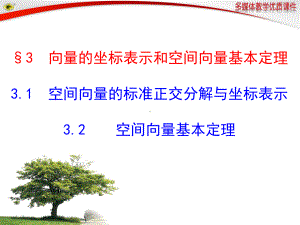 31空间向量的标准正交分解与坐标表示32空间向量基本定理课件.ppt