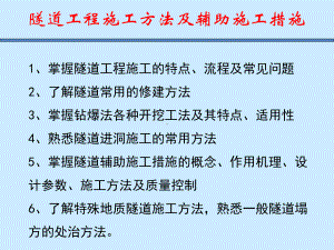 隧道工程施工方法及辅助施工措施课件.ppt