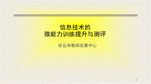 信息技术微能力训练与测试课堂课件.ppt