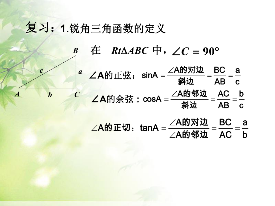 28.1.3锐角三角函数(3)课件.ppt_第2页