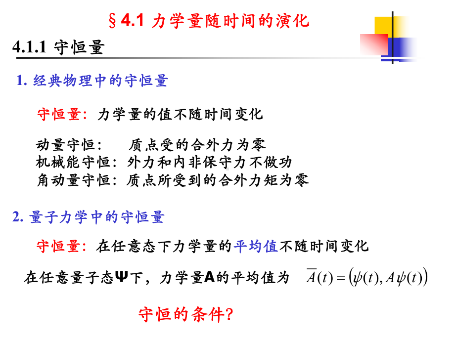 力学量的平均值波函数随时间演化方程课件.ppt_第2页