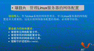 Linux网络操作系统项目教程项目六-管理Li课件.ppt