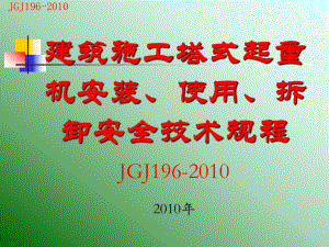 JGJ-塔式起重机规范讲义课件.ppt