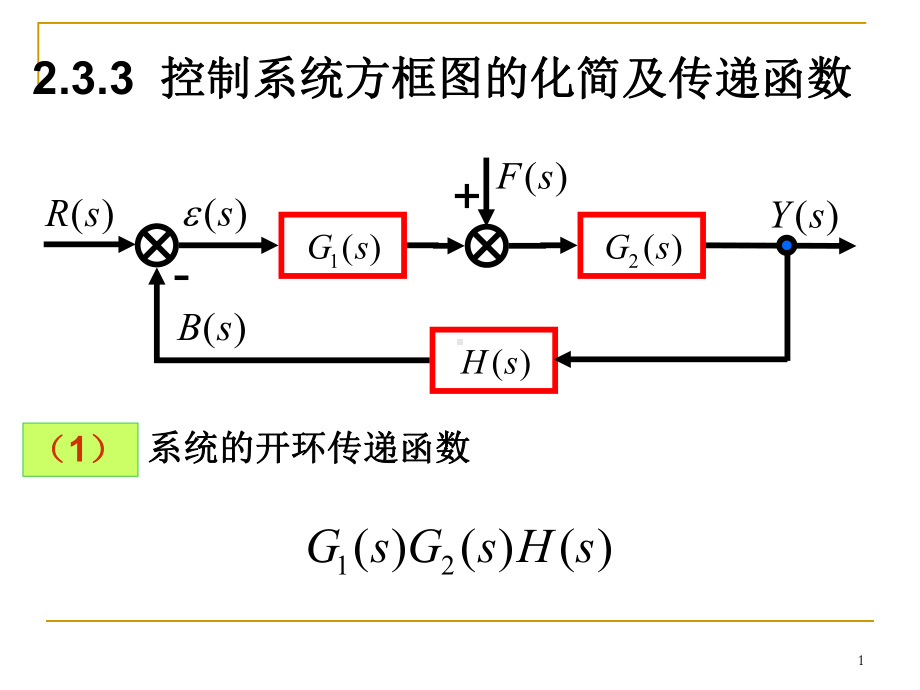 3控制系统方框图的化简及传递函数课件.ppt_第1页