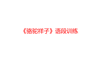 骆驼祥子选段阅读doc资料课件.ppt