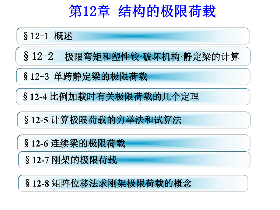 结构力学李廉锟第12章-结构极限课件.ppt_第1页