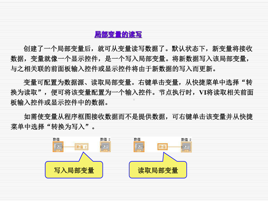 LabVIEW虚拟仪器设计教程第6章-变量、数组课件.ppt_第3页