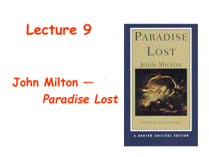 JohnMiltonParadiseLost分析课件.ppt