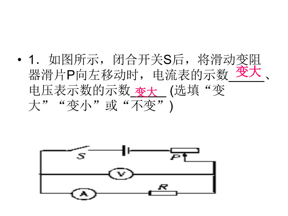 判断电压表电流表示数变化的习题课件.ppt_第1页