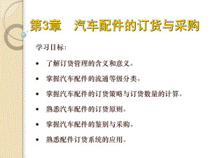 汽车配件与管理第3章汽车配件的订货与采购课件.ppt