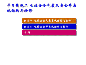 汽车车身电控技术电控安全气囊及安全带系统结构与检课件.ppt