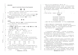 2020年天津市中考语文试卷附真卷答案.docx