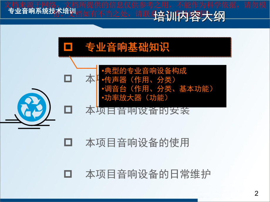 最新专业音响系统技术培训专业知识讲座课件.ppt_第2页