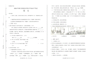 2020年浙江省丽水中考语文试卷附真卷答案.docx