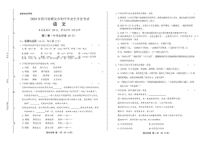 2020年四川省雅安中考语文试卷附真卷答案.docx