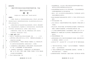 2020年四川省达州中考语文试卷附真卷答案.docx