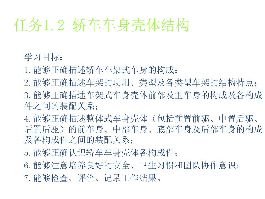 汽车车身结构任务1.2-轿车车身壳体结构(4)课件.ppt_第2页