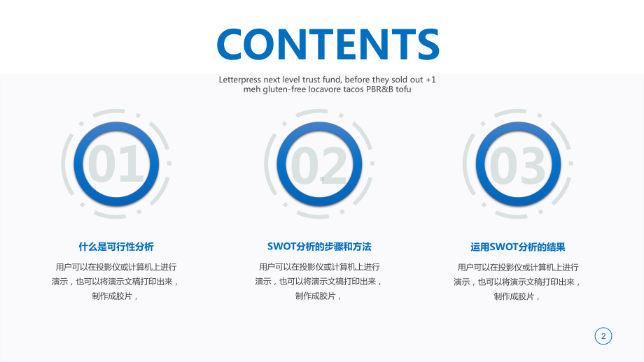 课件创意项目SWOT模板PPT教学模板.pptx_第2页