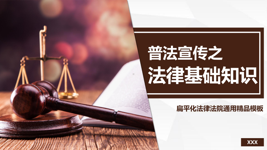 专题扁平风精品普法宣传之法律基础知识培训教学PPT课件模板.pptx_第1页