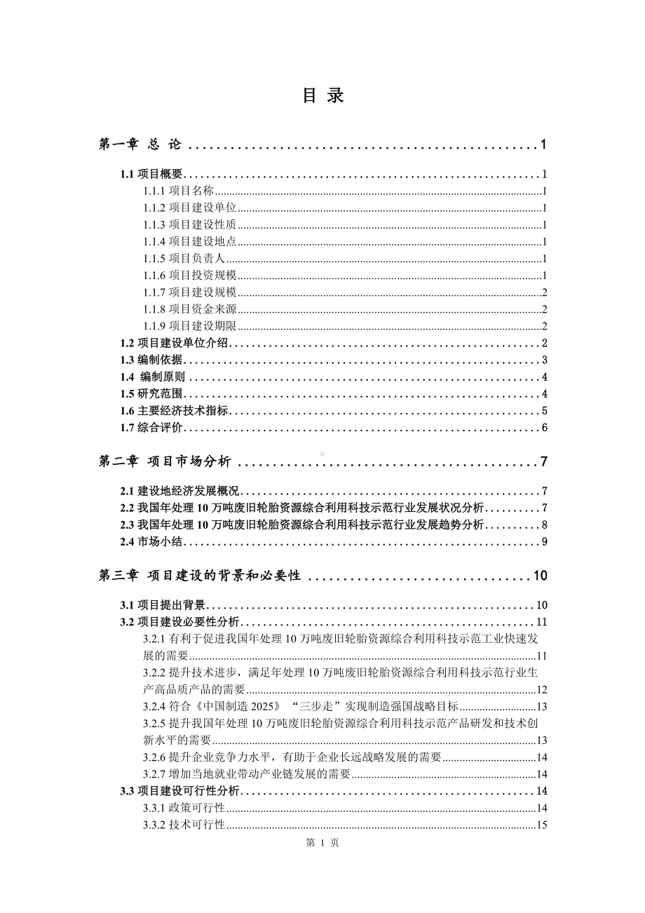 年处理10万吨废旧轮胎资源综合利用项目可行性研究报告申请建议书案例.doc_第2页