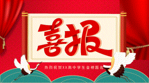 热烈祝贺XX高中学生金榜题名PPT课件（带内容）.ppt