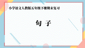 小学语文人教版五年级下册期末复习专题之《句子》教学课件.pptx