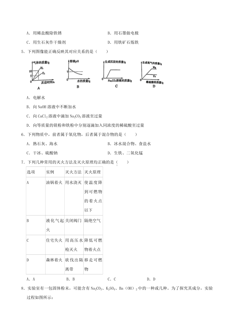 2022年山东省枣庄市中考化学真题.docx_第2页