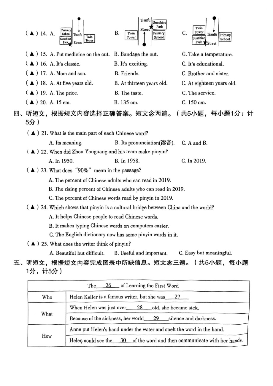 四川省成都高新区2021-2022学年八年级下学期期末英语试卷 .pdf_第2页