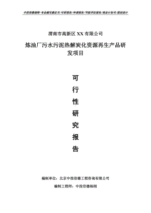 炼油厂污水污泥热解炭化资源再生产品研发可行性研究报告建议书模板.doc