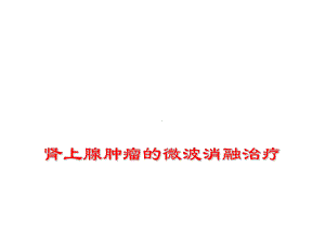 肾上腺肿瘤的微波消融治疗ppt课件.ppt