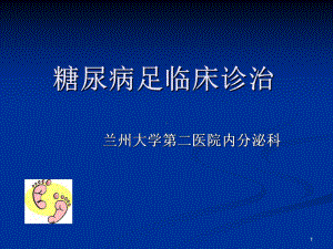 糖尿病足临床诊治PPT课件.ppt