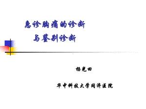 急诊胸痛的诊断与鉴别课件.ppt