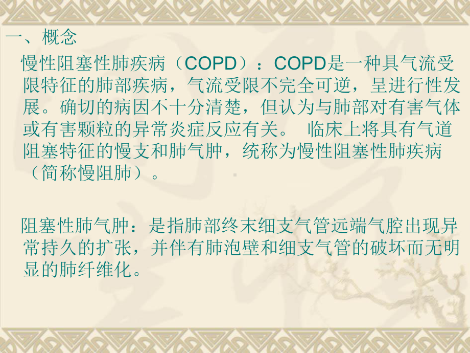 慢性阻塞性肺疾病的护理ppt课件.ppt_第3页