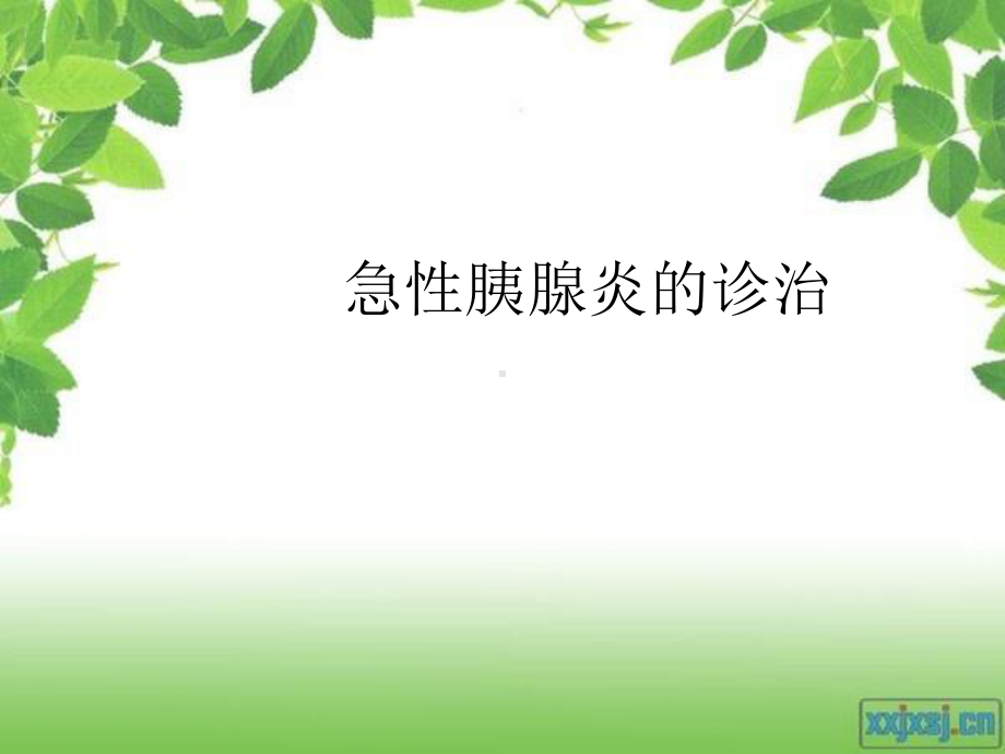 急性胰腺炎治疗-()ppt课件.ppt_第1页