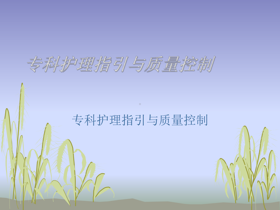 专科护理指引与质量控制课件.ppt_第1页