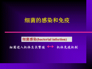 细菌的感染和免疫详解课件.ppt