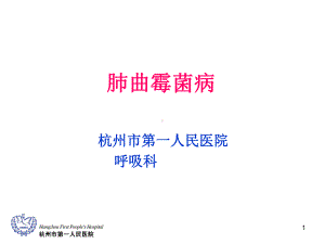 肺曲霉菌病PPT课件.ppt