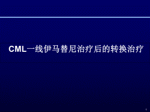 CML一线伊马替尼治疗后转换治疗课件.ppt