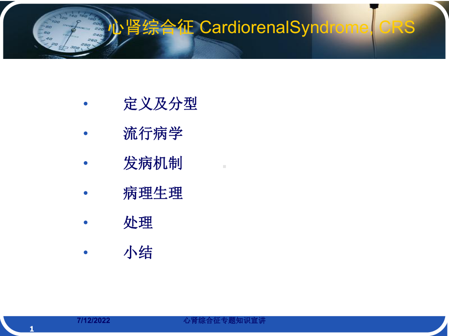 心肾综合征专题知识宣讲培训课件.ppt_第1页