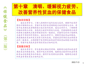 保健食品10清咽、缓解视力疲劳、改善营养性贫血的课件.ppt