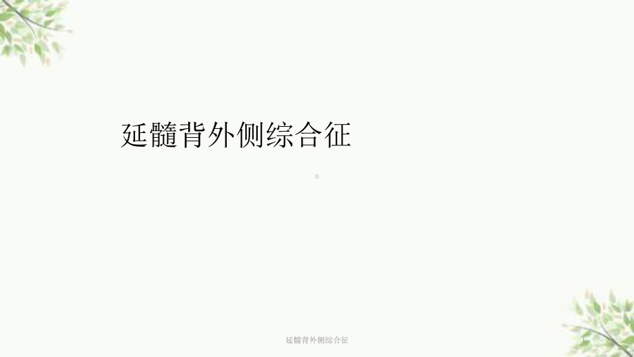 延髓背外侧综合征课件.ppt_第1页