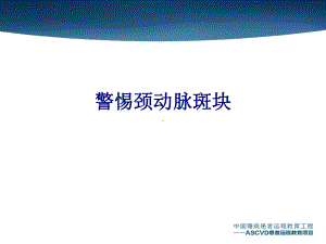 医学警惕颈动脉斑块专题PPT培训课件.ppt